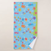 かわいい水中場面 バスタオル (バスタオル)