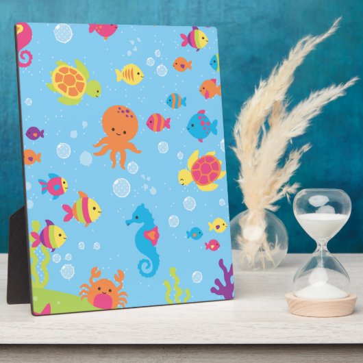 かわいい水中場面 フォトプラーク (側面)