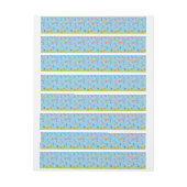 かわいい水中場面 ラップアラウンド宛名ラベル (シート)