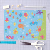 かわいい水中場面 薄葉紙 (クラフト)