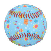 かわいい水中場面 野球ボール (裏面)