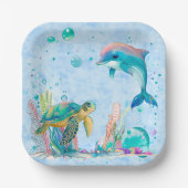 かわいい水中 ペーパープレート (正面)