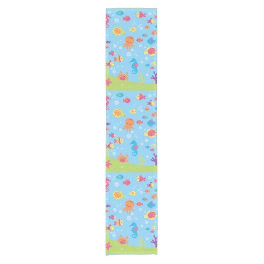 かわいい水中Scene.ai ショートテーブルランナー (正面)