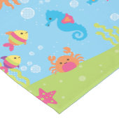 かわいい水中Scene.ai ショートテーブルランナー (コーナー)