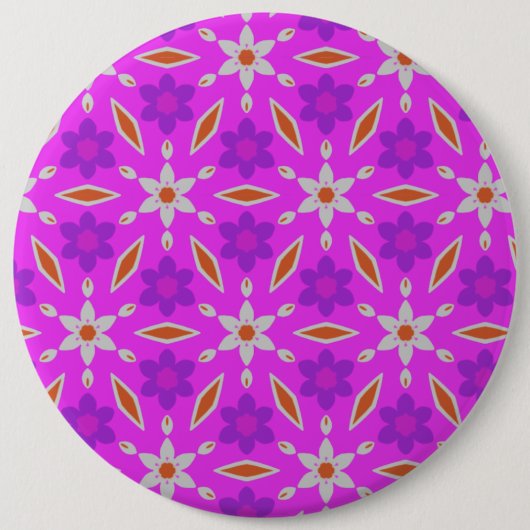 かわいい水仙の花とダイヤのボタン 缶バッジ (正面)