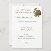 かわいい水彩うさぎ誕生日パーティー招待状 招待状 (裏面)