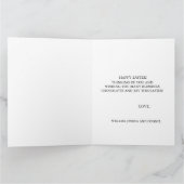 かわいい水彩うさぎ ばうんにー はーれ イースター 花 サンキューカード (内部)