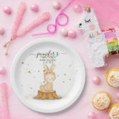 かわいい水彩うさぎ ウイルス野生の赤ちゃん生まれたて ペーパープレート (パーティー)