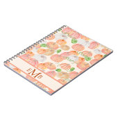 かわいい水彩かぼちゃのパッチ秋 ノートブック (左側)