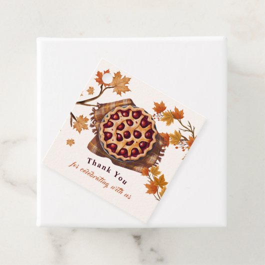 かわいい水彩さくらんぼパイ赤ちゃんシャワーありがとう フェイバータグ (インサイチュ)