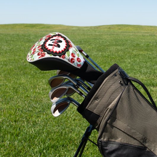 かわいい水彩さくらんぼパターパーソナライズされたン ゴルフヘッドカバー (インサイチュ)