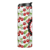 かわいい水彩さくらんぼパターパーソナライズされたン タンブラー (回転左)