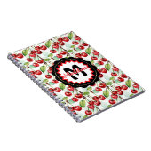 かわいい水彩さくらんぼパターパーソナライズされたン ノートブック (右側)