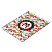 かわいい水彩さくらんぼパターパーソナライズされたン ノートブック (左側)