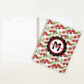 かわいい水彩さくらんぼパターパーソナライズされたン プランナー手帳 (ディスプレー)