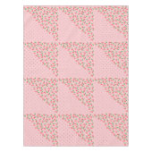 かわいい水彩さくらんぼブラック水玉模様模様 テーブルクロス (正面)