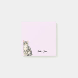 かわいい水彩ねこ ガーリー おしゃれ オーダーメイド ポストイット