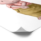 かわいい水彩のうさぎの少年 | 壁のプリント ポスター (角)