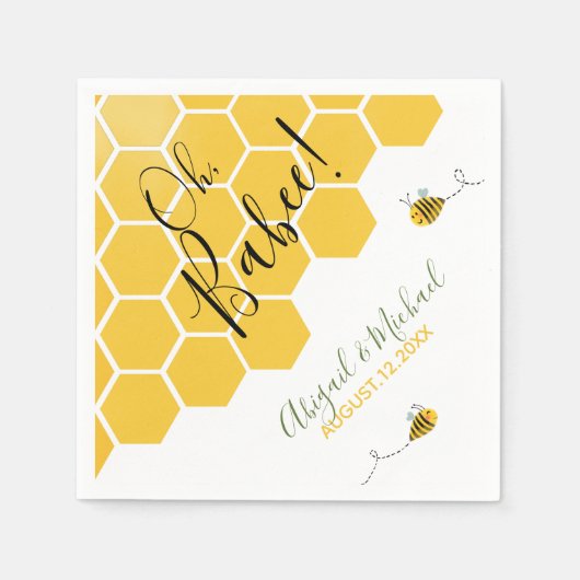 かわいい水彩のまわりにテーマベビーシャワー スタンダードカクテルナプキン (正面)