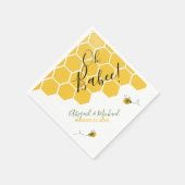 かわいい水彩のまわりにテーマベビーシャワー スタンダードカクテルナプキン (角)