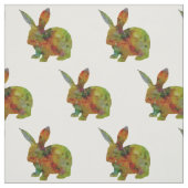 かわいい水彩のウサギ ファブリック (見本)