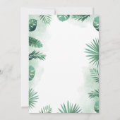 かわいい水彩のサファリ動物のベビーシャワー 招待状 (裏面)