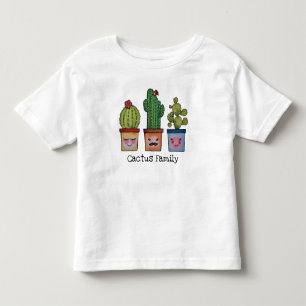 かわいい水彩のハート形ハウスとトゲトゲ植物 トドラーTシャツ