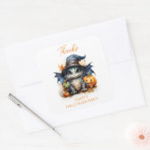 かわいい水彩のベイビードラゴン ハロウィンパーティーの景品 スクエアシール (封筒)