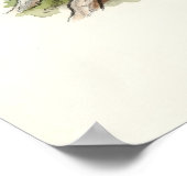 かわいい水彩のラクーンの森の芸術 ポスター (角)