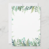 かわいい水彩のワイルドワンチーター虹 招待状 (裏面)