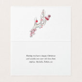 かわいい水彩の冬のキツネのクリスマス写真 (内部フラット)