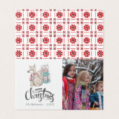 かわいい水彩の冬のキツネのクリスマス写真 (外部フラット)