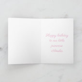 かわいい水彩の子猫の誕生日カード カード (内部)