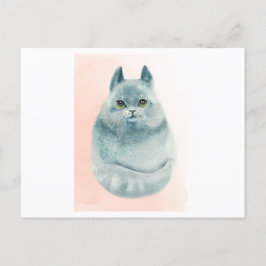 かわいい水彩の猫 ポストカード