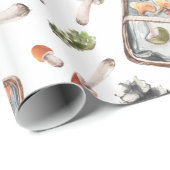 かわいい水彩の秋のきのこ ラッピングペーパー ラッピングペーパー (ロールコーナー)