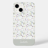 かわいい水彩の美しい野の花のオーダーメイド Case-Mate iPhoneケース (裏面)