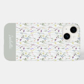 かわいい水彩の美しい野の花のオーダーメイド Case-Mate iPhoneケース (裏面 (横))