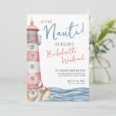 かわいい水彩の航海のバチェロレッテ 招待状 (スタンド正面)