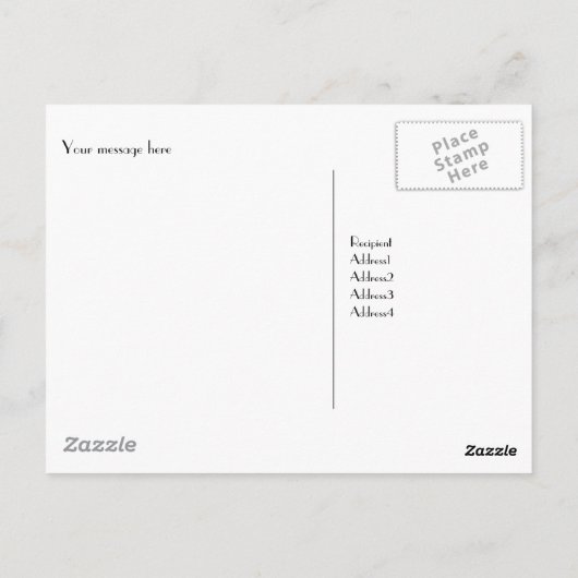 かわいい水彩の花に囲まれたハリネズミのThank Youカード ポストカード (裏面)