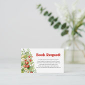 かわいい水彩の象とバラのブックリクエスト エンクロージャーカード (スタンド正面)