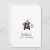 かわいい水彩の赤い格言リトルクリスマスパーティー 招待状 (裏面)