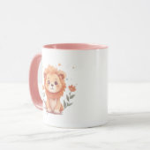 かわいい水彩の赤ちゃんライオン マグカップ (正面左)