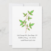 かわいい水彩の赤ちゃんリス - 誕生日パーティー 招待状 (裏面)