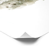 かわいい水彩の赤ちゃん動物と花 ポスター (コーナー)