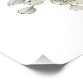 かわいい水彩の赤ちゃん動物と花 ポスター (コーナー)