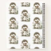 かわいい水彩の赤ちゃん動物アルファベットハリネズミ ノートブック (裏面)