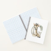 かわいい水彩の赤ちゃん動物アルファベット　キリン ノートブック (内部)