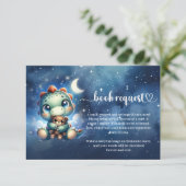 かわいい水彩の赤ちゃん恐竜とクマの本のリクエスト エンクロージャーカード (スタンド正面)