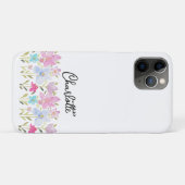 かわいい水彩の野の花のモノグラムデザイン Case-Mate iPhoneケース (裏面(横))