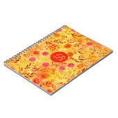 かわいい水彩の野生の花 ノートブック (左側)